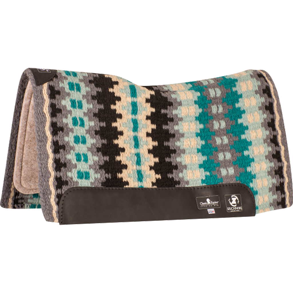 Classic Equine Charcoal & Teal Zone Pad