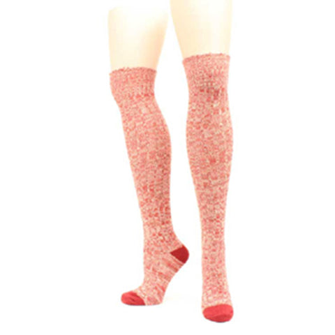 Ariat Women's Marbled Red Above Knee Socks