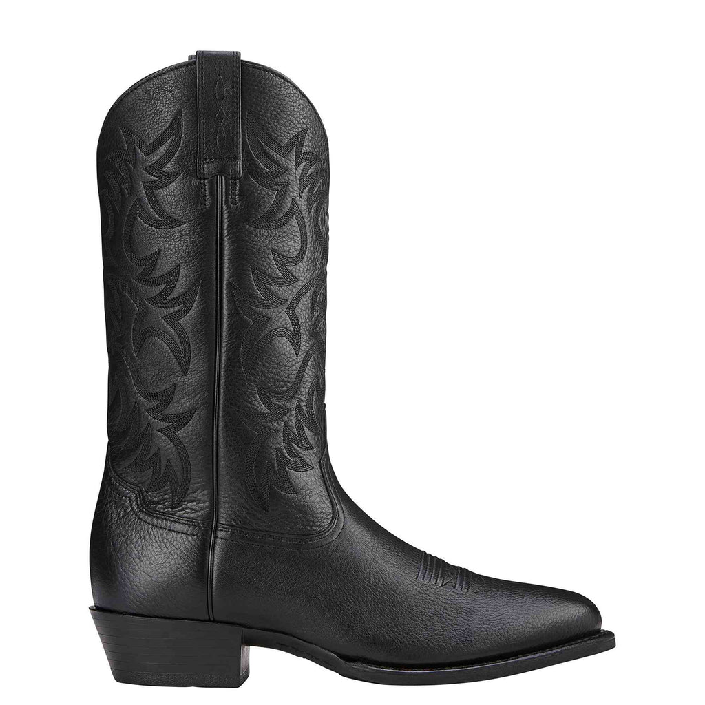 Ariat Heritage Men\'s Western R-Toe Black Leather Cowboy Boots Size 12 D s-l400.jpg main image 2