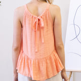 Solid Pleated Tie Tank