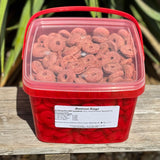 Beetroot ring horse treats.