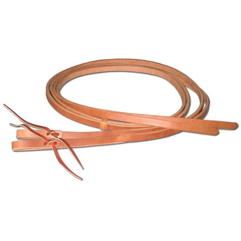 Flat lay of coiled up reins. 