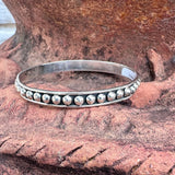 "Gunner" Sterling Silver Dot Bangle