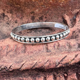 "Gunner" Sterling Silver Dot Bangle