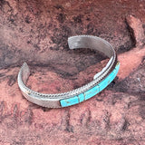 "Cee" Kingman Rope Detail Inlayed Cuff