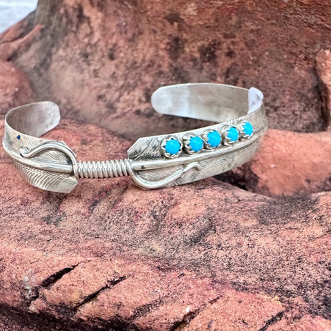 "Audrie" Feather Kingman Cuff