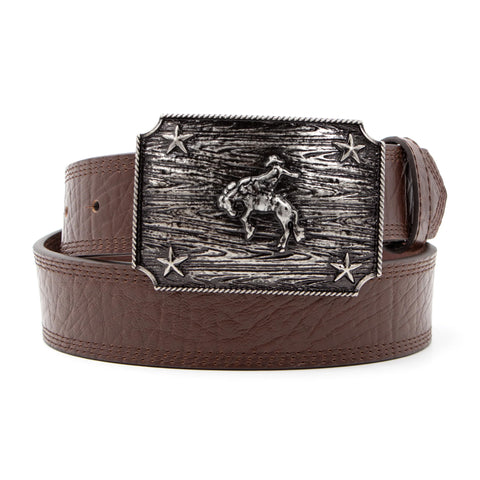 AndWest 1 1/2" Iconic Bronc Rider Plaque Buckle Belt