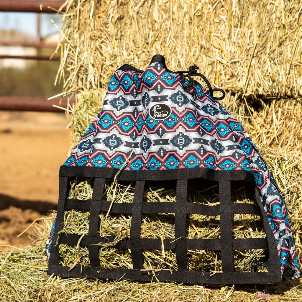 Bisby Hay Bag with hay filled inside