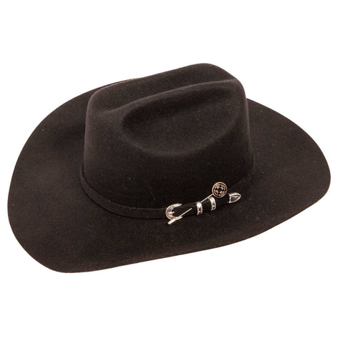 American Hat Co. Women's Black Cattleman Felt