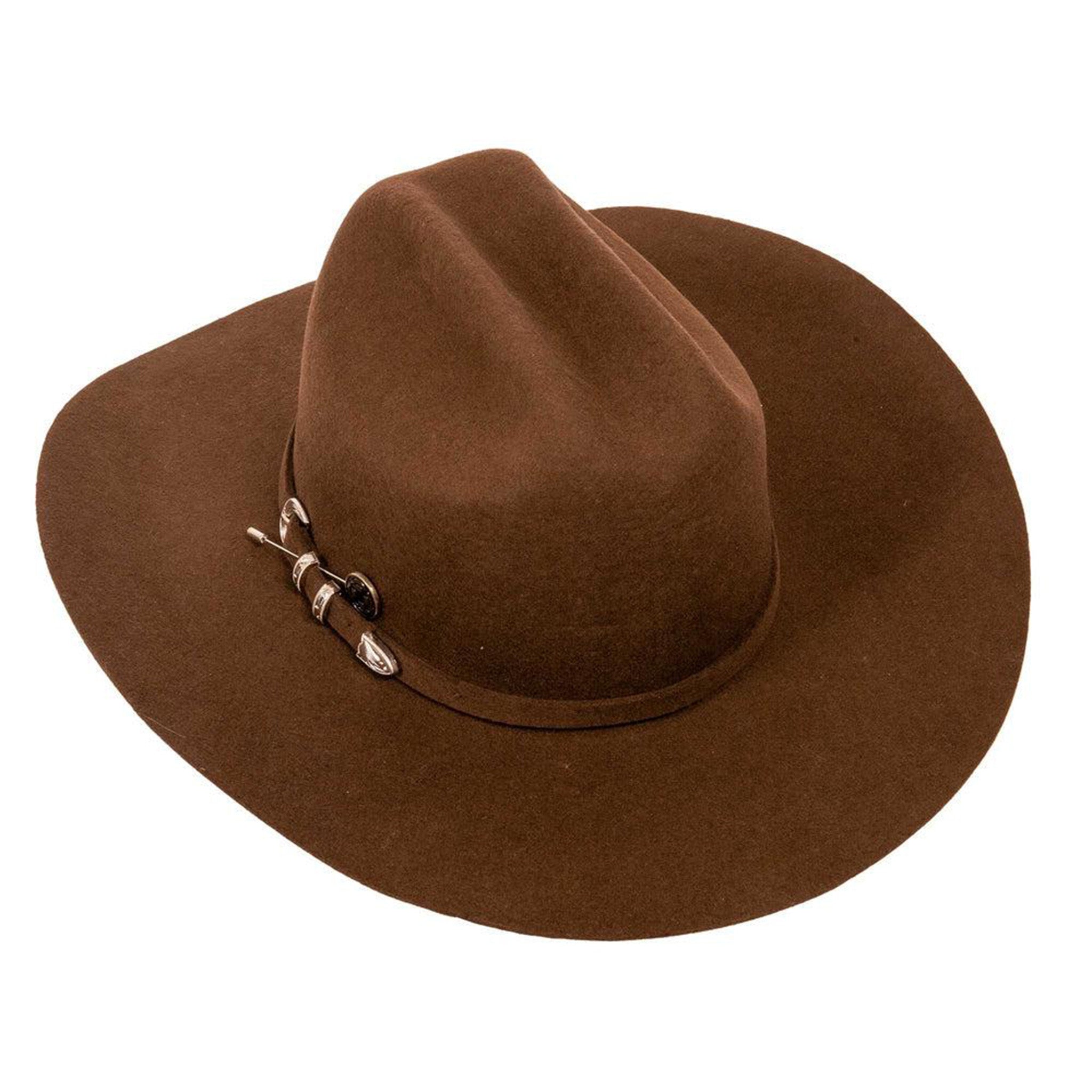 Buck And Brana Cattleman Felt Cowboy Hat! NEW Elegant Unisex Felt Cowboy Hat with Shapeable Wide Brim  main image 3