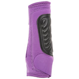 Side view of violet classic fit sling boot on white background.