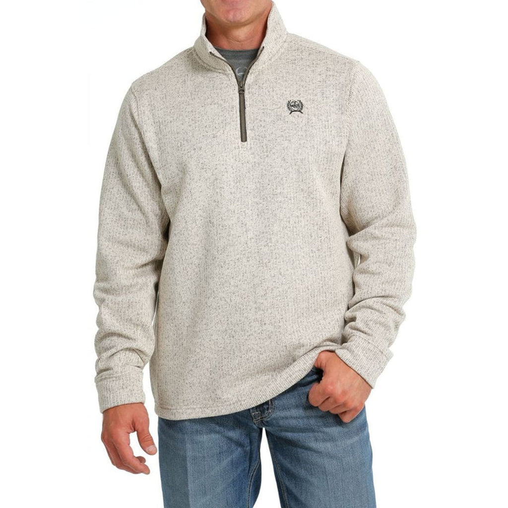 Cinch Men's Gray 1/4 Zip Sweater