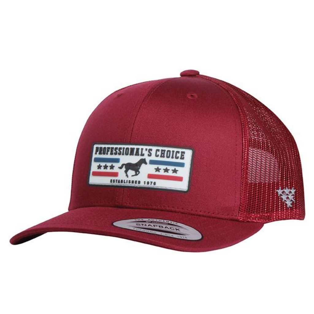 Cranberry Professional's Choice Cap. Red, white, blue, and black rectangle logo.