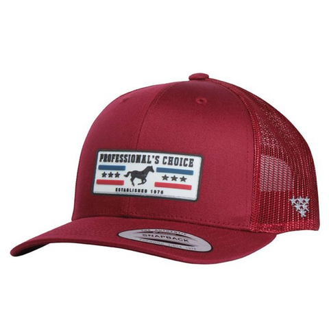 Cranberry Professional's Choice Cap. Red, white, blue, and black rectangle logo.