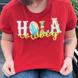 Cruel Denim Women's Red Hola Cowboy Tee