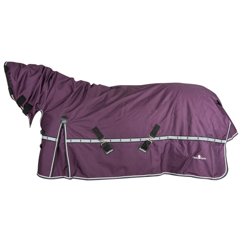 Blackberry 10k Classic Equine winter blanket, reflector strip, cross straps on belly, hood with adjustable straps 
