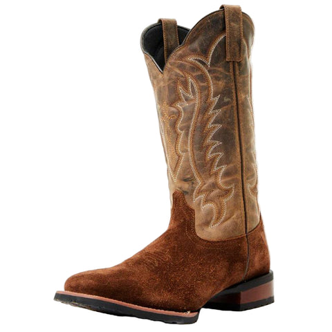 Laredo Men's Rigid Roughout Performance Western Boots With a Broad Square Toe