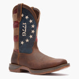Front and side view of Durango Men's Rebel America 250 Flag Western Boot