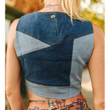 Lucky & Blessed Patchwork Denim Vest