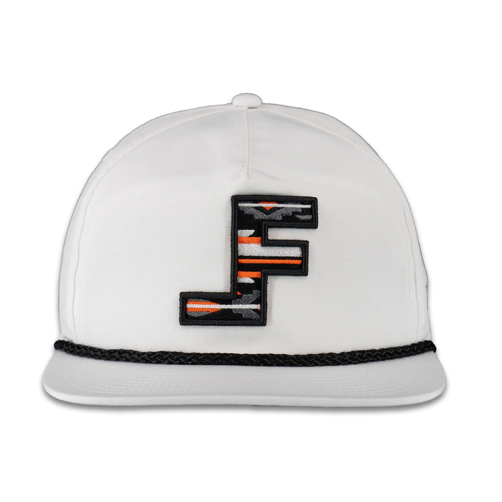 Front view of the Lane Frost WHite Endurance Cap