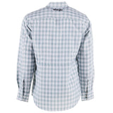 Wrangler Men's Blue and White Checkered Long Sleeve Shirt