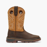 Full side view of Kid's Rust & Brown Carbo-Tec Boots.
