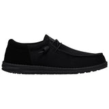 Full side view of Black Mono Wally Mesh Shoe