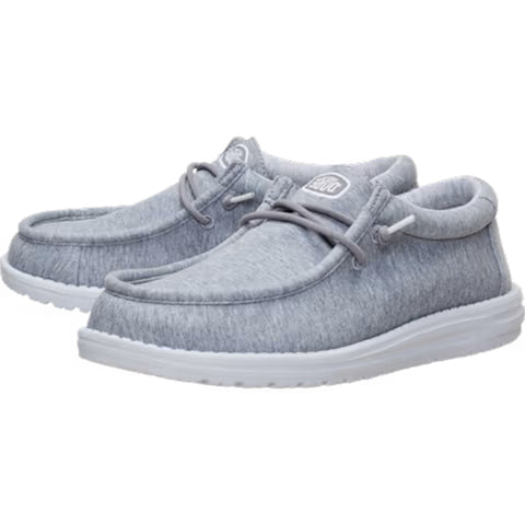 Side view of Grey Wally Jersey Pair.
