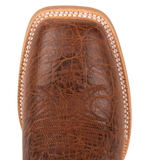 Navy Blue and Brown Square Toe Boot- Toe View