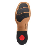 Marble Green and Brown Square Toe Boot- Bottom Sole View