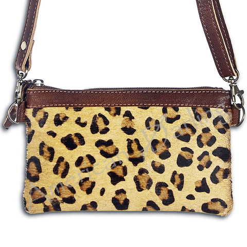 Women's Cheetah Zip Cross Body/Clutch