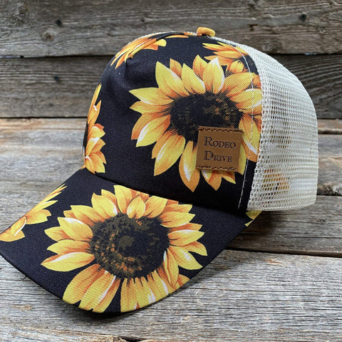 Rodeo Drive Sunflower Pony Cap