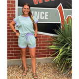 Mint & Lilac Shorts Set