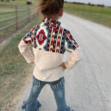 Shea Baby Kid's Cream Aztec Zip Up Fleece