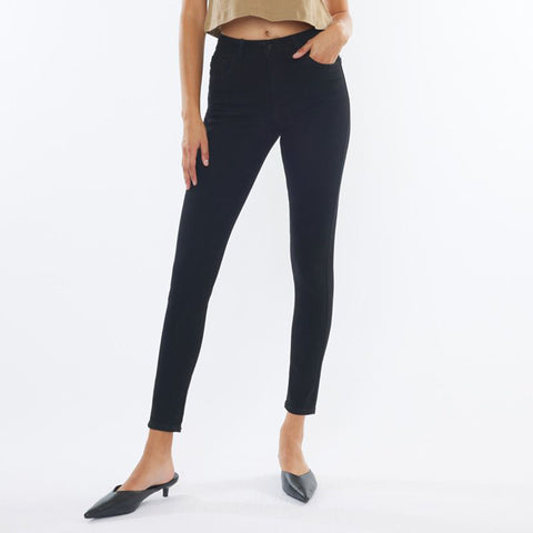 Kancan Women's Solid Black Skinny Jeans