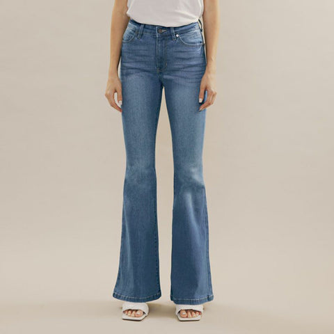 Kancan Medium Washed High Rise Super Flare Jeans