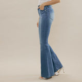 Kancan Medium Washed High Rise Super Flare Jeans