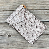 White ostrich money clip
