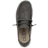 Top view of moon wash Hey Dude shoes. 
