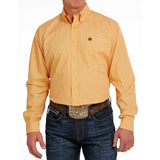 Cinch Men's Orange/White Geo Print Shirt