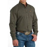 Cinch Men's Olive & Tan & Black Geo Print Shirt