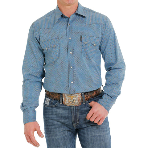 Cinch Men's Blue Print Shirt