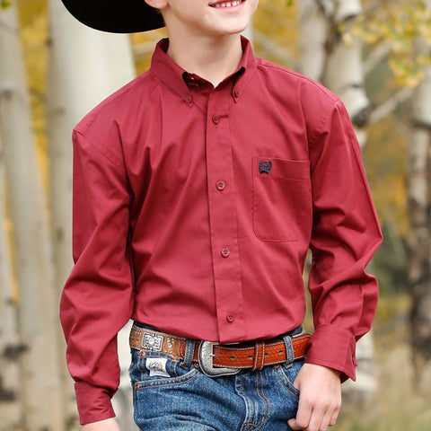 Cinch Red L/S Shirt
