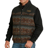 Cinch Brown Aztec Wool Vest