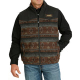 Cinch Brown Aztec Wool Vest