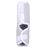 Front of white skid boot.