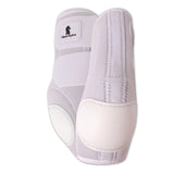 Pair of white neoprene skid boots.