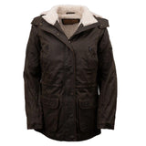 Outback Women’s Woodbury Berber Fleece Jacket with sherpa-lined hood and Canyonland shell.