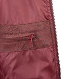 Security Pocket on Women's Rust Microsuede Vest 