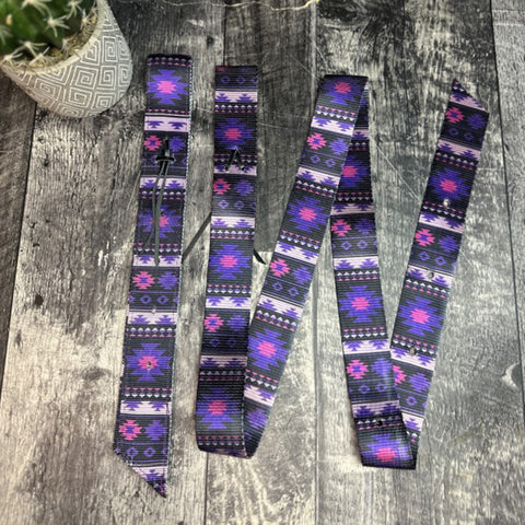 Purple Aztec Latigo and Off Billet Set